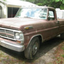 1969 Ford F-250 long bed truck. Camper lights. Big block truck roller project