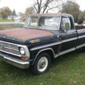 1969 FORD F100 RANGER 360 V8 3 SPEED MANUAL OVERDRIVE MIRRORS BLACK RED ESTATE