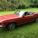 1969 Ford Mustang Convertible Candy Apple Red Manual Transmission Power Top