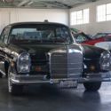 1969 Mercedes 280SE Coupe Black on red.