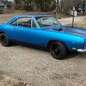 1969 Plymouth Barracuda Blue RWD Manual