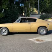 1969 Plymouth Barracuda Factory Spanish Gold Paint, 318, Auto. All original.