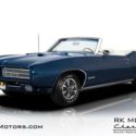 1969 Pontiac GTO  Liberty Blue Convertible 400 V8 3 Speed Automatic