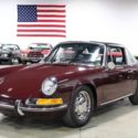 1969 Porsche 911 T 79165 Miles Burgundy Coupe 2.2 Liter I6 5 Speed Manual