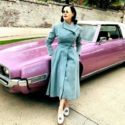 1969 Thunderbird coupe starring Miss Dita Von Teese nicely restored  Lilac Frost