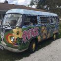 1969 VW Volkswagen Van Bus Woodstock theme hand painted Jimi Hendrix Joplin