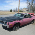 1970 AMC AMX PROJECT OR PARTS CAR  RAM AIR HOOD MATCH 390 4 SPEED