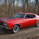 1970 CHEVELLE SS 454 4SPD ALUMINUM HEADS STRAIGHT BODY BEAUTIFUL CRANBERRY RED