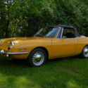 1970 Fiat 850 sport convertible yellow & black inter,