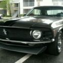 1970 Ford Mustang Coupe Charcoal Grey with Black Stripe on hood