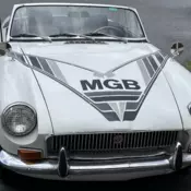 1970 MGB White Convertible Sports Car