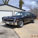 1970 NOVA SS 350 4SPD PS PDB LASER STRAIGHT GORGEOUS TUXEDO BLACK VERY NICE CAR