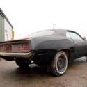 1970 Plymouth Barracuda, Factory black car, Manual, Low Reserve