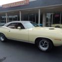 1970 Plymouth Cuda factory yellow gold 340 auto Rotisserie Restored