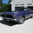1970 PLYMOUTH &#039;CUDA REAL 440-SIX PACK 4-SPEED DANA 60 SHAKER PLUM CRAZY RARE