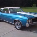 1971 Chevelle SS / Mulsanne Blue / Pearl White