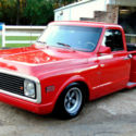 1971 CHEVY C10 TRUCK 502 CI BBC AIR RIDE FRAME OFF LEATHER  AC NEW PAINT & WOOD