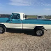 1971 Ford F100 Pickup Blue Custom Cab