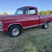 1971 Ford F100 Pickup Red sport custom