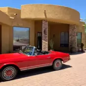 1971 Mercedes Benz 280sl,   red hard top/black soft top convertible