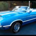1971 Oldsmobile Viking Blue 442 Tribute Convertible with Pearl White interior