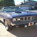 1971 plymouth barracuda 71 in violet and white interior