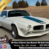 1971 Pontiac Trans Am 455 HO - V8, 4spd Manual, AC, PHS, Cameo White, Black Int