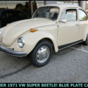 1971 VOLKSWAGEN BEETLE 4 SPEED! 1-OWNER ORIGINAL BLUE PLATE CALIFORNIA CLASSIC!