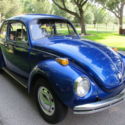1971 Volkswagen beetle, rebuilt motor, new tires, runs good, deep blue metallic