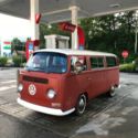 1971 Volkswagen bus.  Tin top early bay window