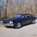 1972 CHEVELLE MALIBU 396 5SPD PS PDB SOLID ORIGINAL METAL BEAUTIFUL TUXEDO BLACK