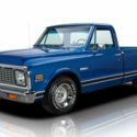 1972 Chevrolet C10 Pickup Truck Metallic Blue Pickup Truck 350 V8 3 Speed Automa
