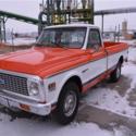 1972 Chevrolet C20 Truck Custom Deluxe 37,254 Miles Orange and White Pickup Truc