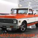 1972 Chevrolet C/K 10 Series  6500 Miles Orange and White Pickup Truck V8 5.7L 7