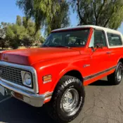 1972 Chevrolet K5 Blazer 4x4 Convertible Orange V8 350 Original Patina Style