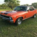 1972 Chevrolet Nova SS Clone 350 4bbl 4spd ps pb ac 34268 Miles Orange Coupe 350