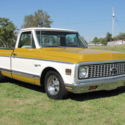1972 Chevy C10 Custom 10 deluxe true short wide bed 350 auto AC patina driver