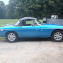 1972 Chrome bumper MGB with trailer