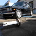 1972 Datsun 510 factory Black 505 four door SR20DET Street car full susension .