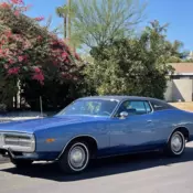 1972 Dodge Charger Coupe Blue Special Edition Brougham
