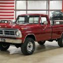 1972 Ford F100 Custom 58486 Miles Burgundy Pickup Truck 351W V8 Manual