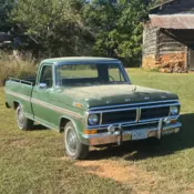 1972 Ford F100 Pickup Green Ranger XLT