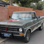 1972 Ford F250 Pickup Green Camper Special