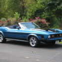 1972 MUSTANG CONVERTIBLE CUSTOM! MATCHING #&#039;S! BRIGHT BLUE! TRIPLE CHROME MAGS!