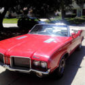 1972 Oldsmobile 442 Convertible- Cherry Bomb Red exterior  - White interior/top