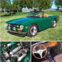 1972 Triumph TR6 British Racing Green New Tan interior Runs great and reliable