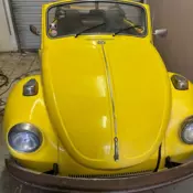 1972 Volkswagen 1600 Convertible Yellow ugly