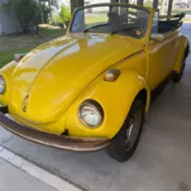 1972 Volkswagen Super Beetle convertible Yellow base
