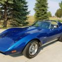 1973 Chevrolet Corvette Coupe, Blue, T-Tops, 350 Auto, Factory AC