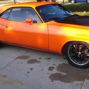 1973 doge challenger orange resto mod pro street coupe